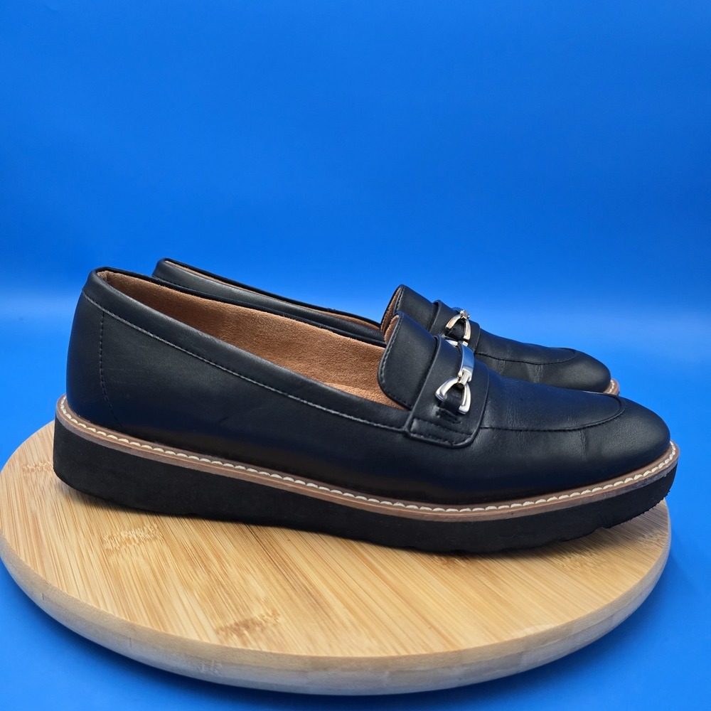 NATURALIZER Women's Black Platform Loafers - Size 11M